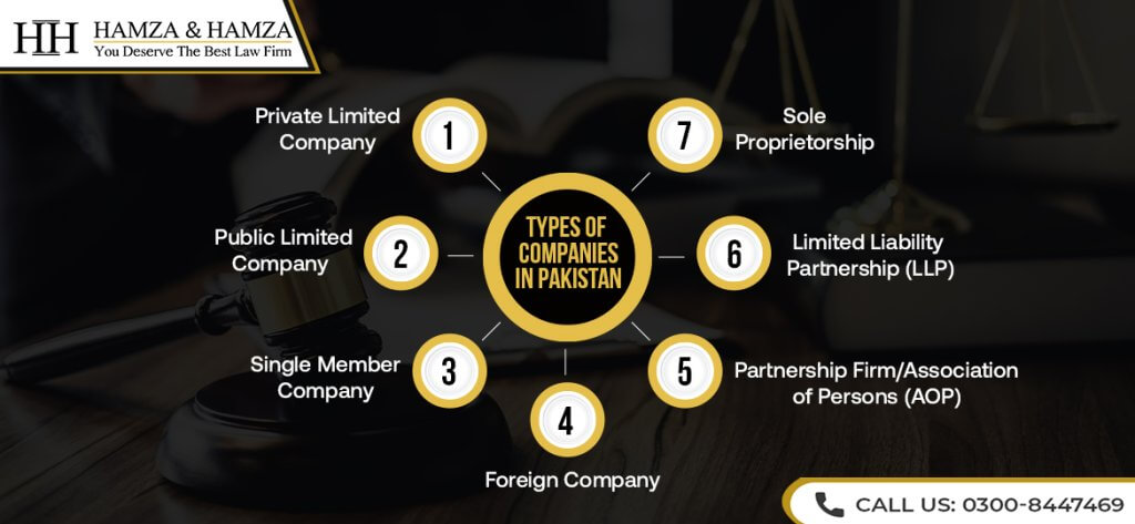 What are the different types of companies In Pakistan ?